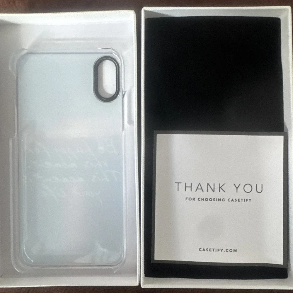 NIB iphone XR case By CASETIFY Be Happy for This Moment Snap Case